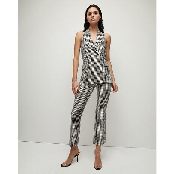 Veronica Beard Gingham Double-Breasted Vest - Picture 2 of 11